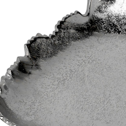 Silver Torn Edge Triangular Serving Bowl