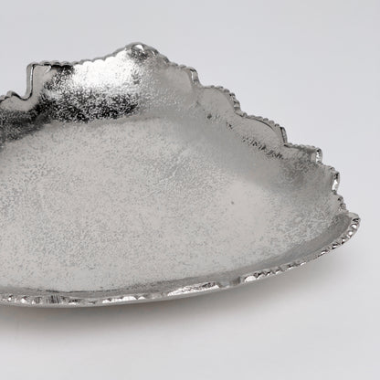 Silver Torn Edge Triangular Serving Bowl