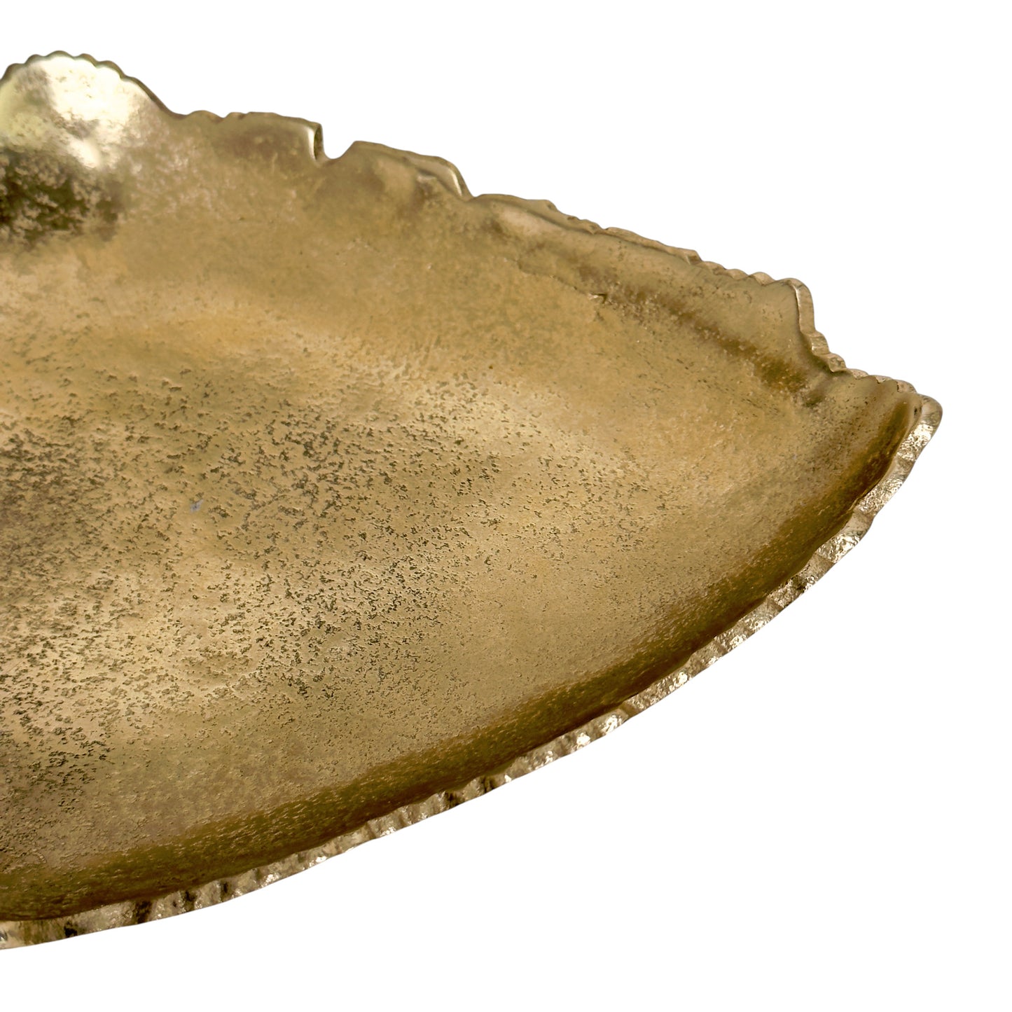Gold Torn Edge Triangular Serving Bowl
