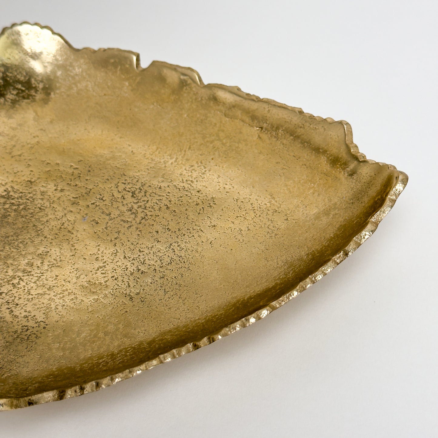Gold Torn Edge Triangular Serving Bowl