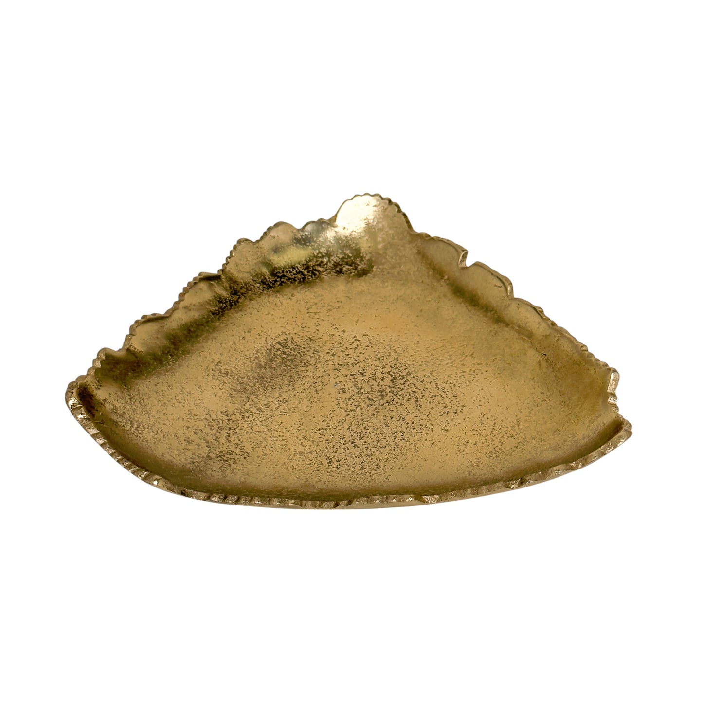 Gold Torn Edge Triangular Serving Bowl