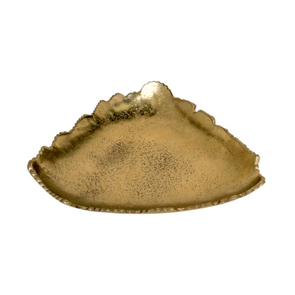Gold Torn Edge Triangular Serving Bowl