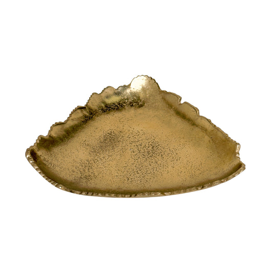 Gold Torn Edge Triangular Serving Bowl