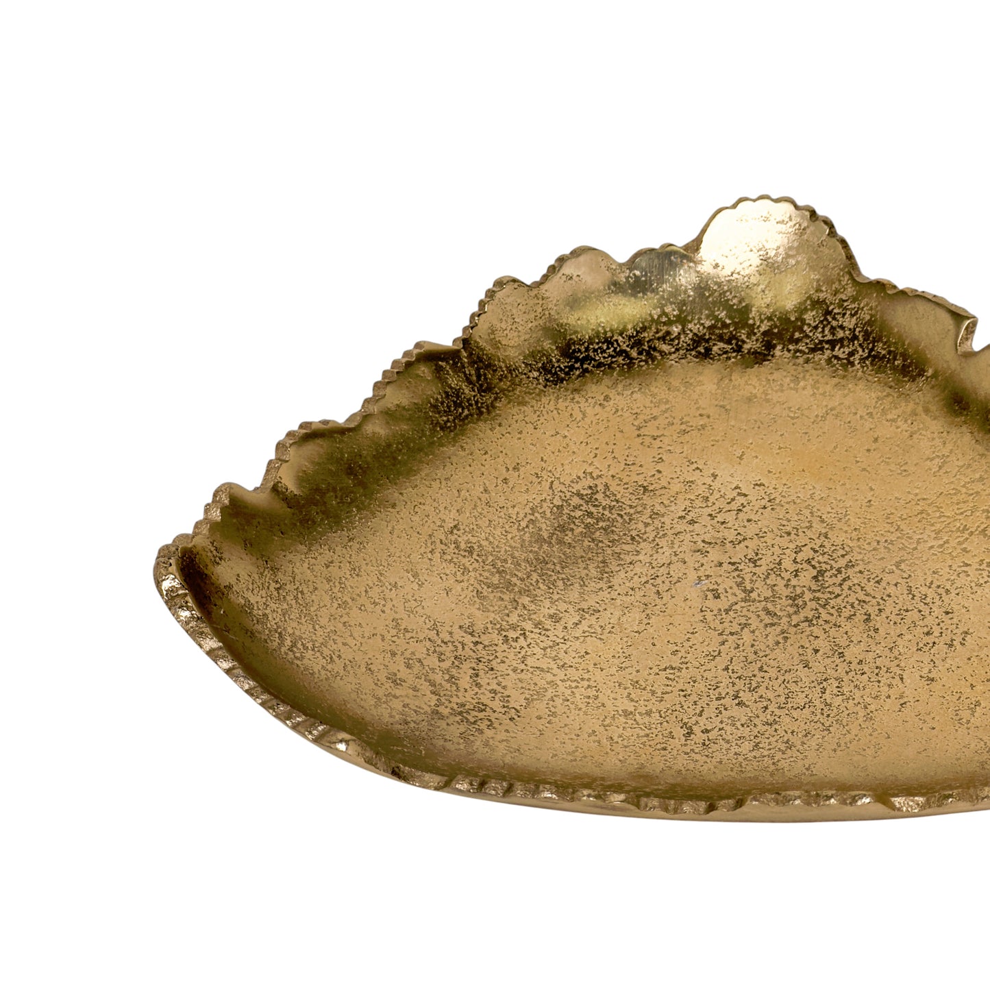 Gold Torn Edge Triangular Serving Bowl