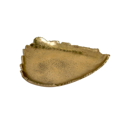 Gold Torn Edge Triangular Serving Bowl