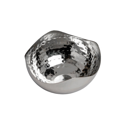 Silver Wavy Edge Organic Shaped Candy or Nut Bowl