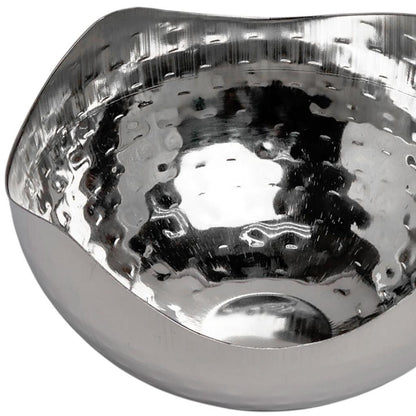 Silver Wavy Edge Organic Shaped Candy or Nut Bowl