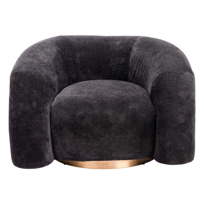 Black & Gold Faux Shearling Arm Chair