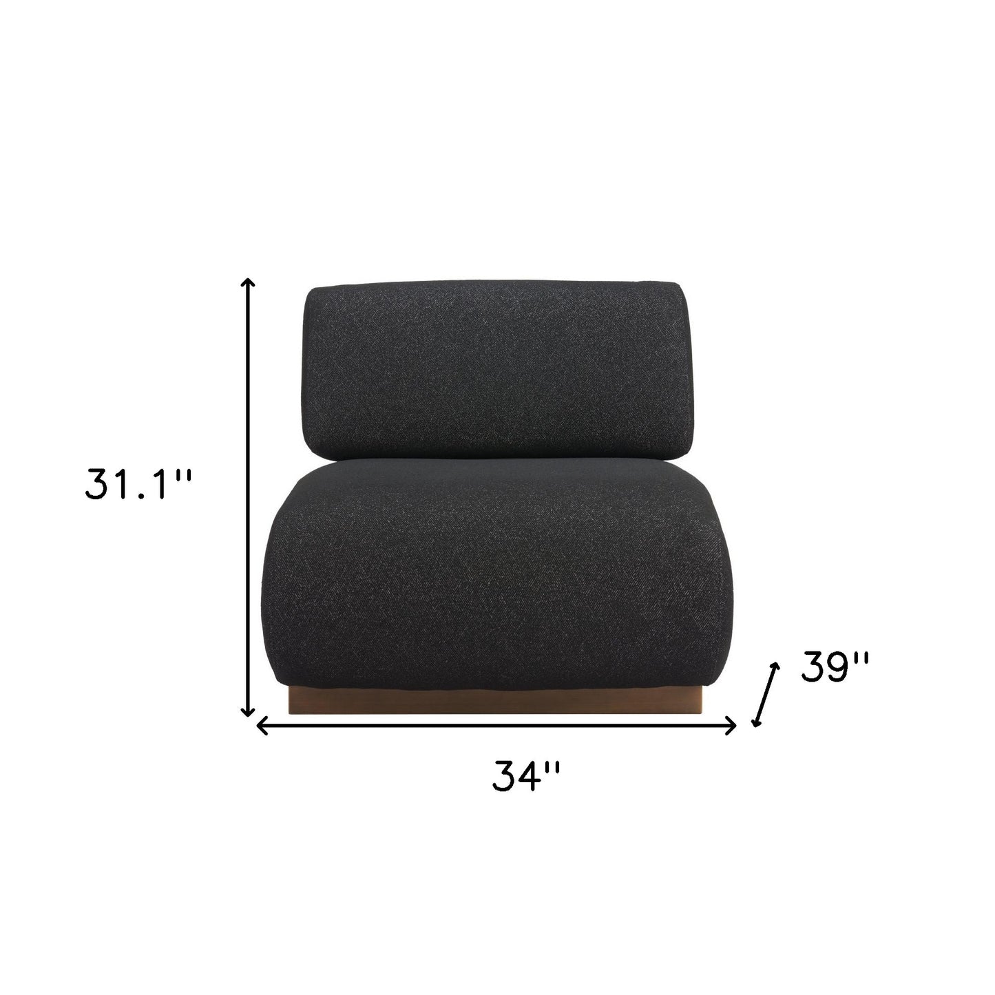 Black & Bronze Fabric & Upholstered Side Chair
