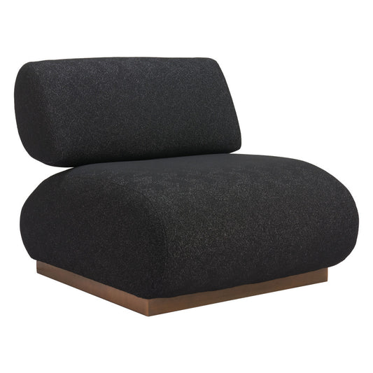 Black & Bronze Fabric & Upholstered Side Chair
