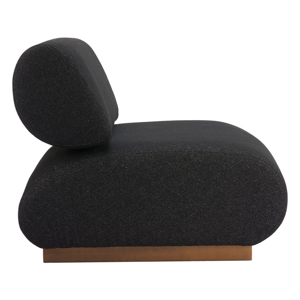 Black & Bronze Fabric & Upholstered Side Chair