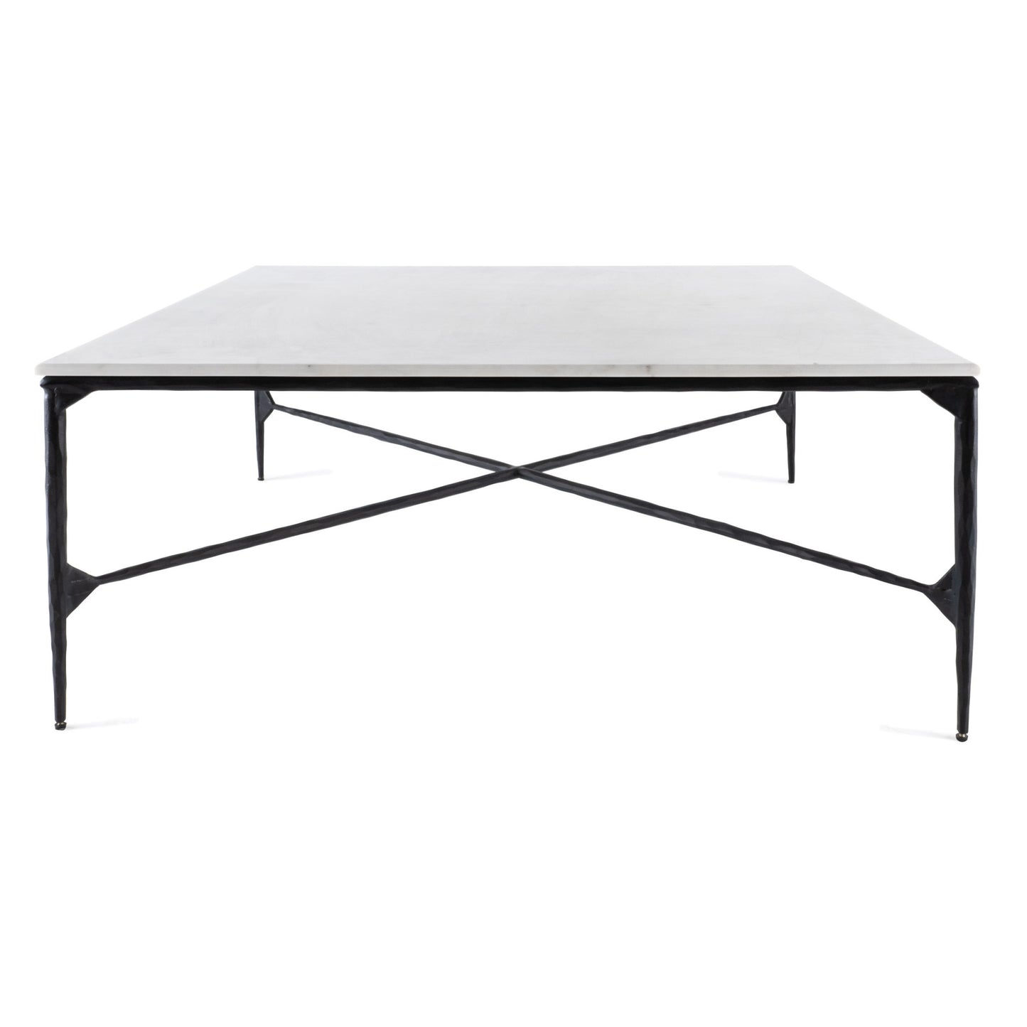 Black & White Genuine Marble & Iron Square Coffee Table image 4