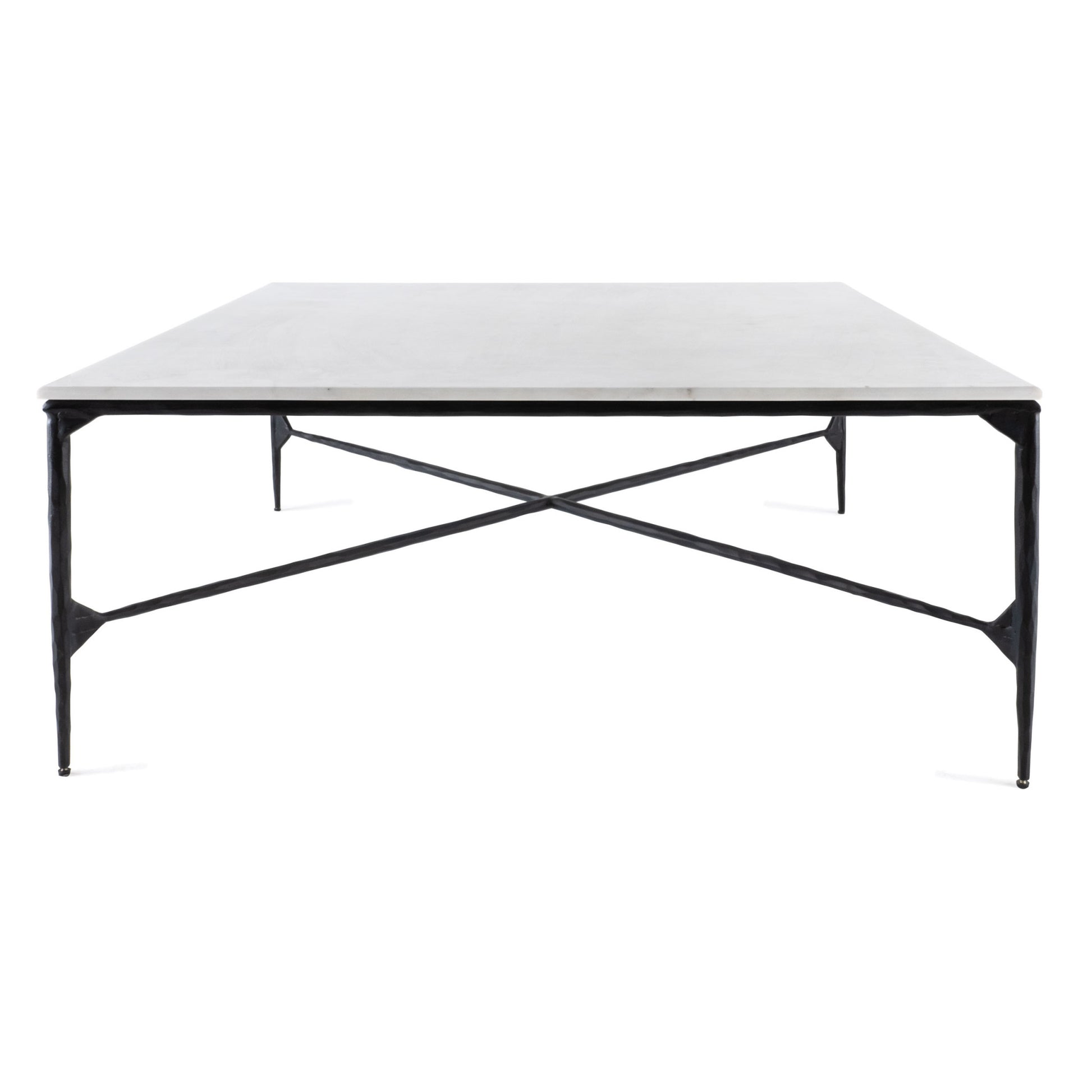 Black & White Genuine Marble & Iron Square Coffee Table image 4