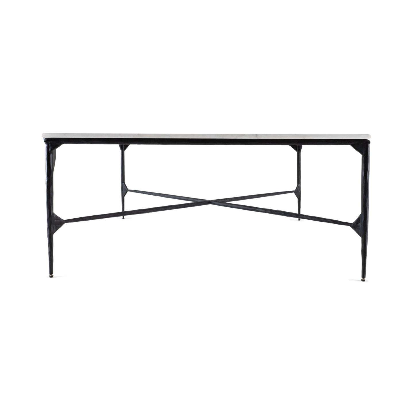 Black & White Genuine Marble & Iron Square Coffee Table image 2