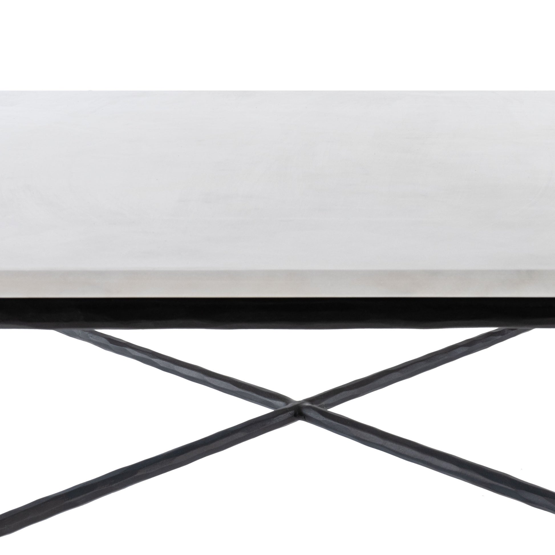 Black & White Genuine Marble & Iron Square Coffee Table image 8