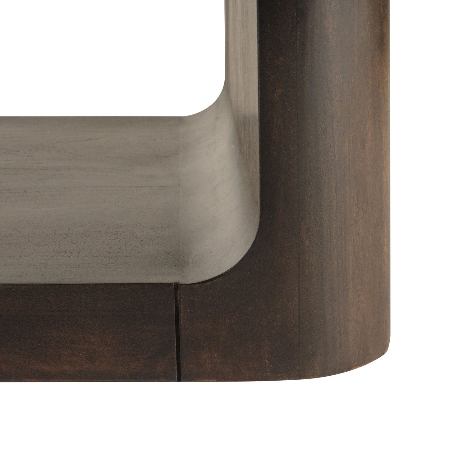 Walnut Solid Wood Floor Shelf Coffee Table w/ Shelf image 5