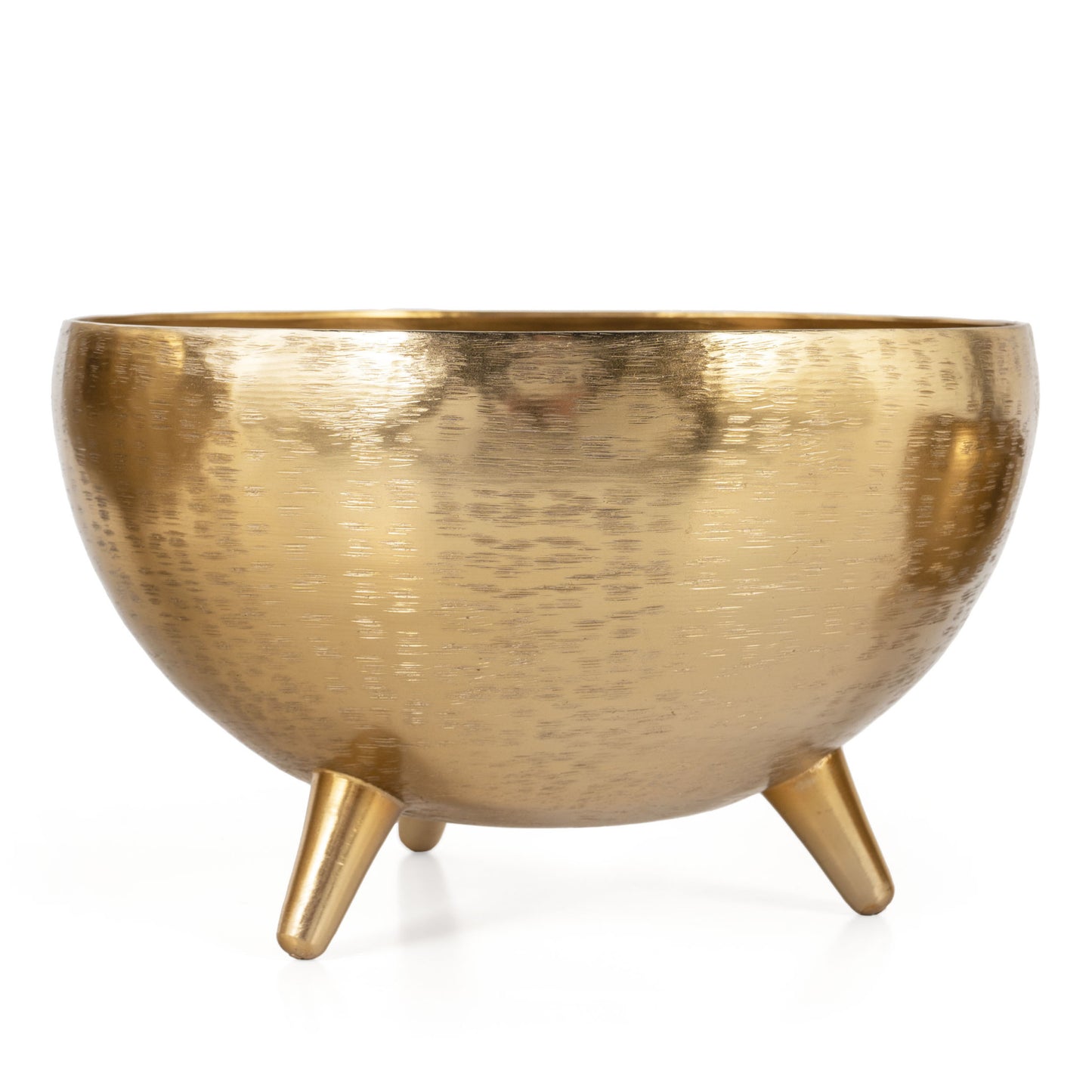 Gold Metal Decorative Footed Bowls - Set of 3