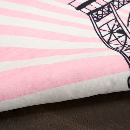 Nourison Imagination Pink Machine Washable Rug - Texture