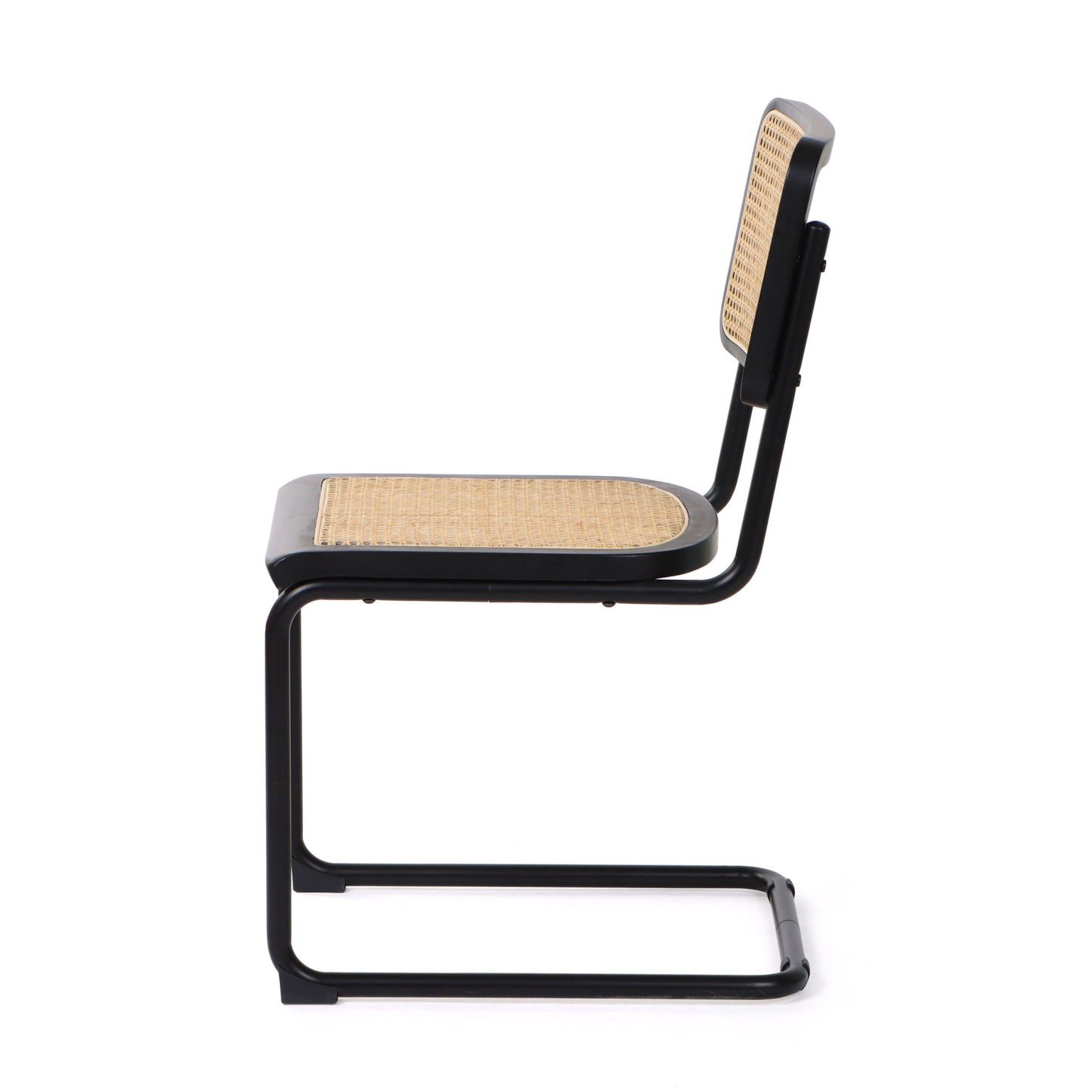 Black & Natural Steel Dining Chair - Set of 2