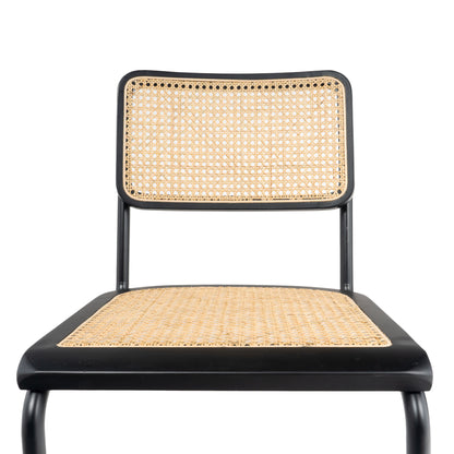 Black & Natural Steel Dining Chair - Set of 2