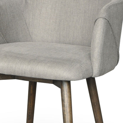 Gray & Brown Fabric Dining Chair