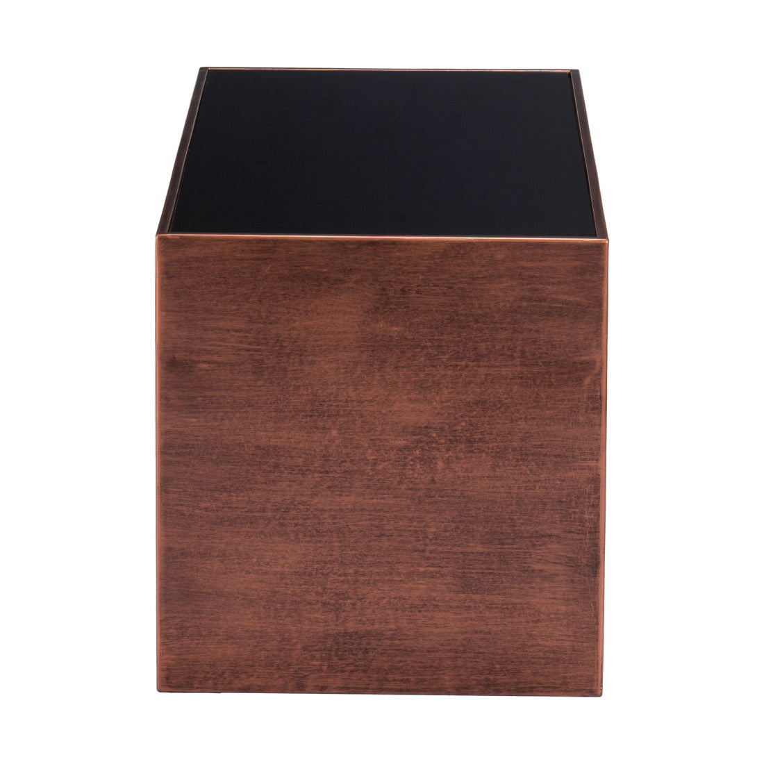 Black & Copper Mirrored Glass & Steel Solid Coffee Table image 6