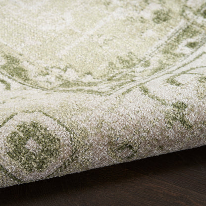 Nourison Astra Ivory & Green Pet Friendly Machine Washable Rug - Texture