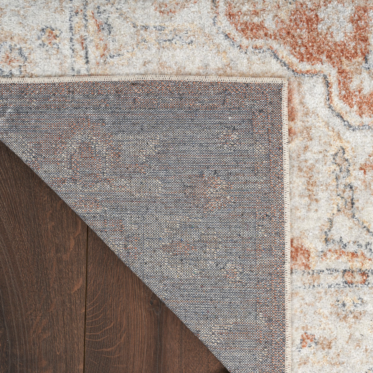Nourison Astra Gold & Multicolor Pet Friendly Machine Washable Rug - Corner