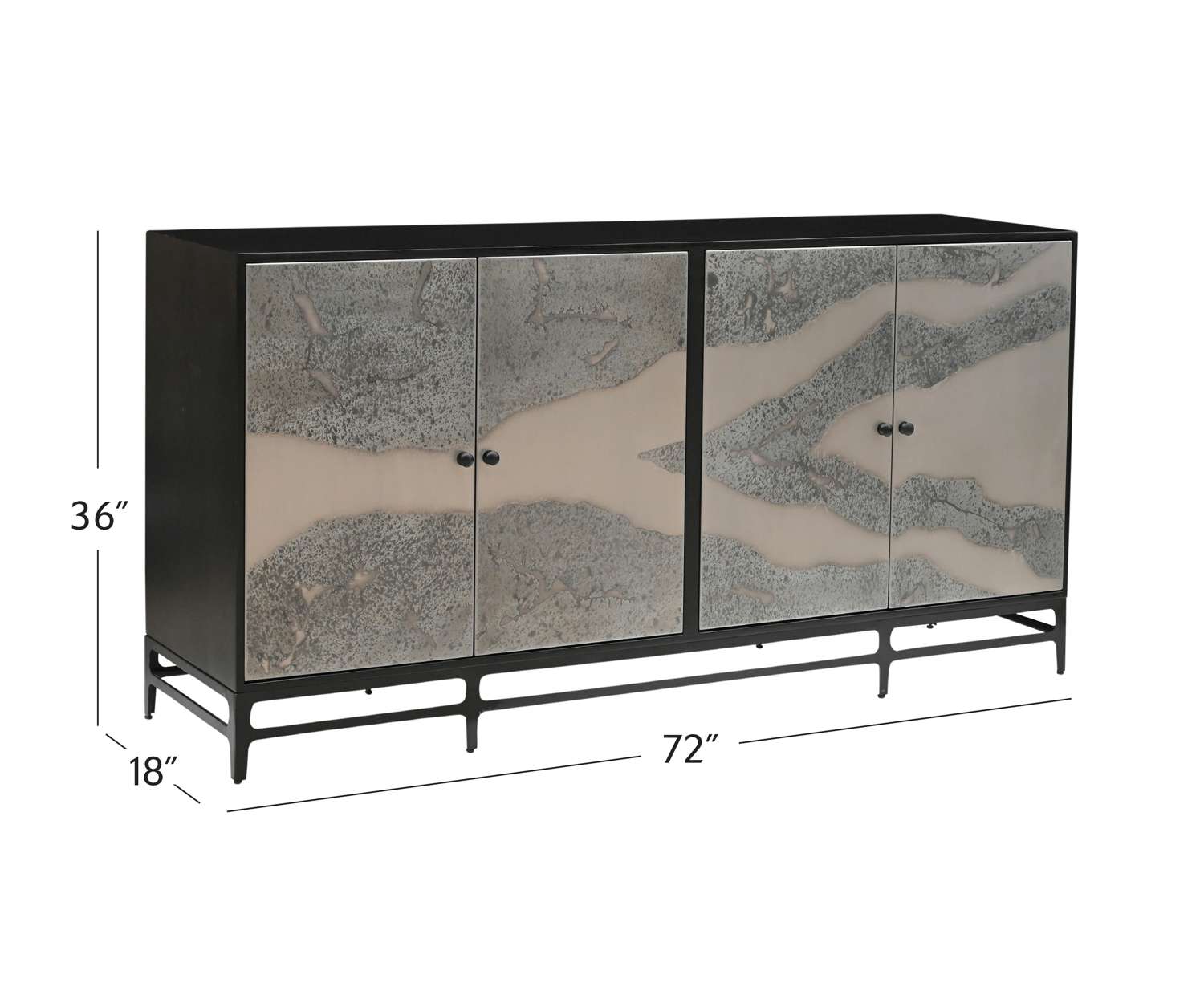 Caspar Iron Sideboard - Dimensional