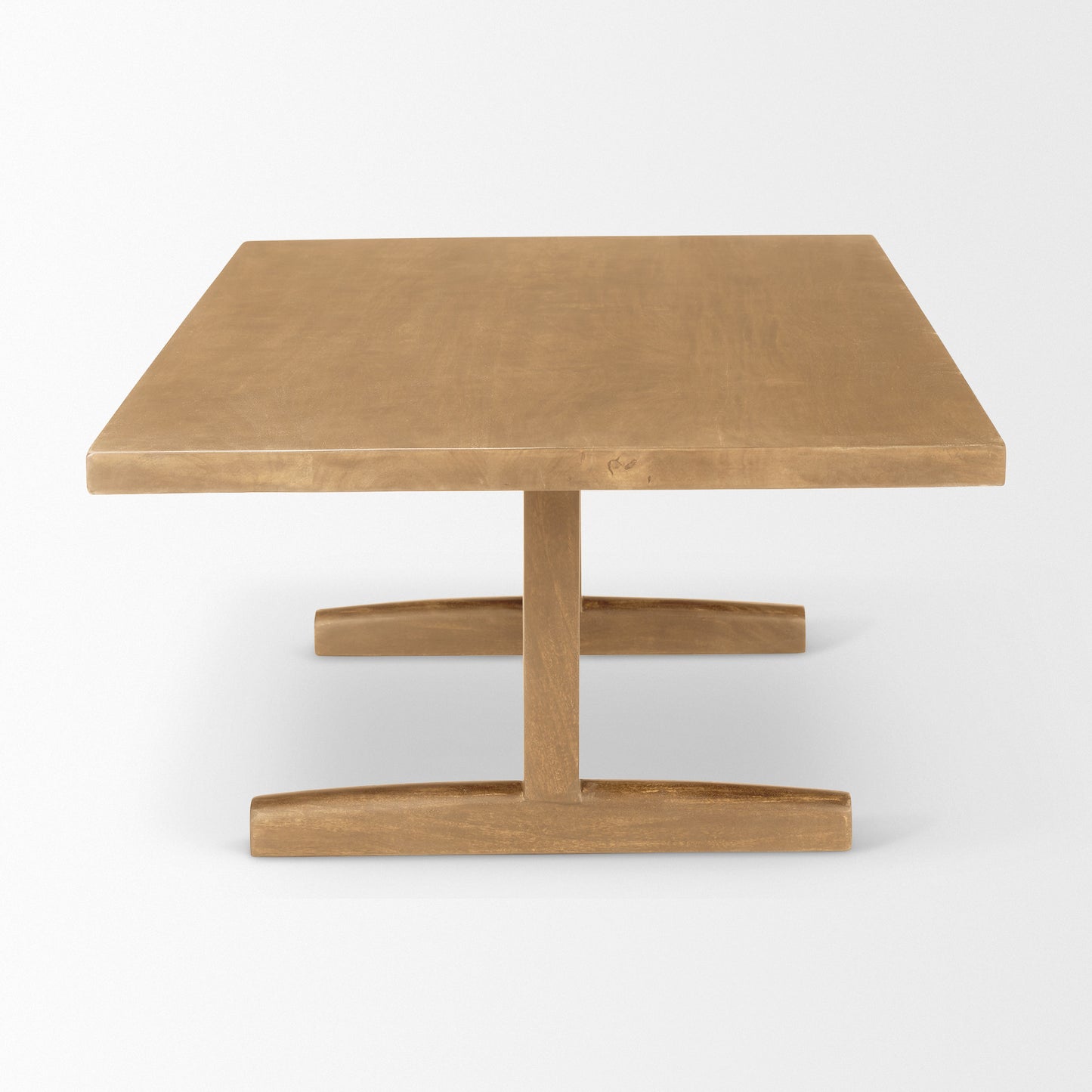 Natural Solid Wood Double Pedestal Coffee Table image 5