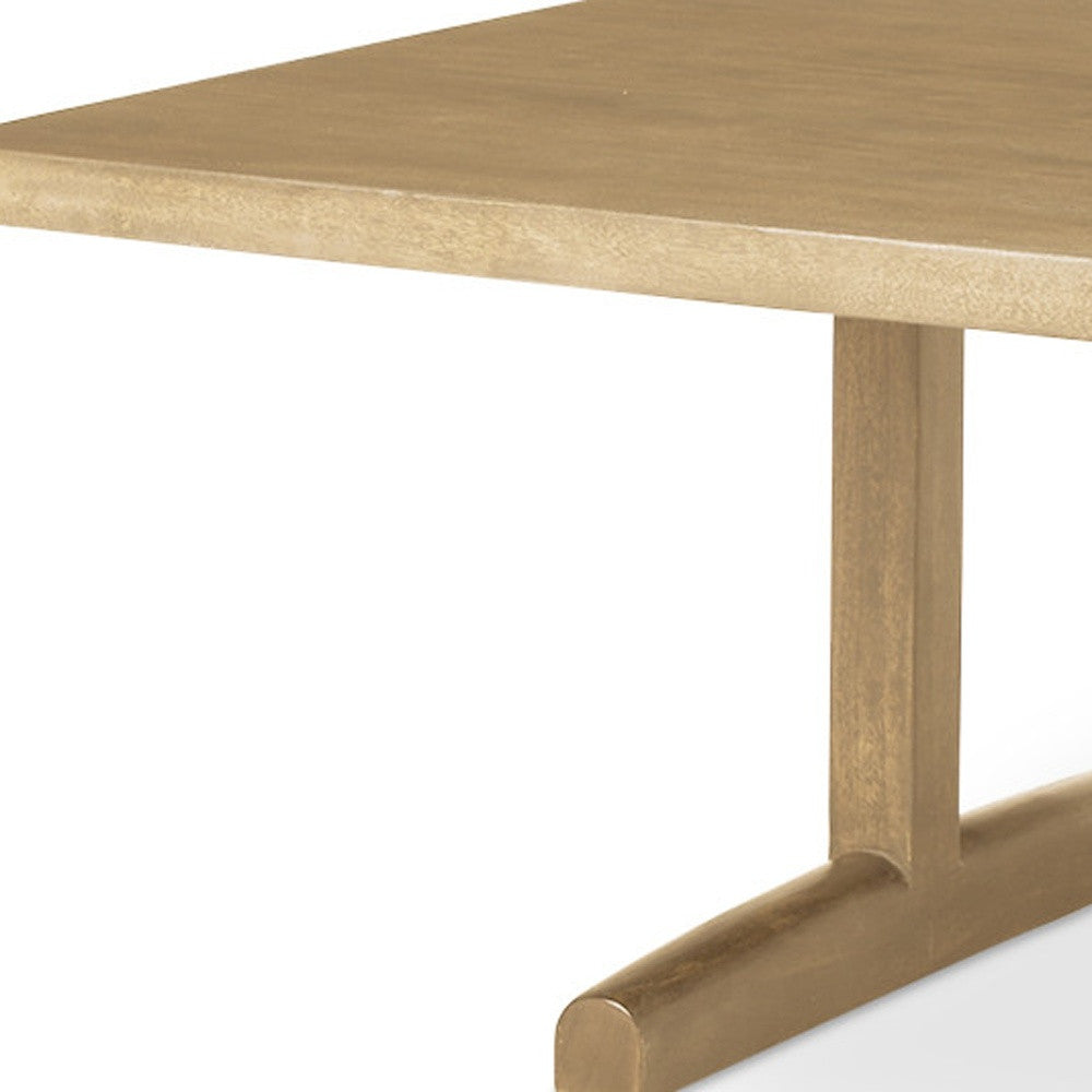 Natural Solid Wood Double Pedestal Coffee Table image 6