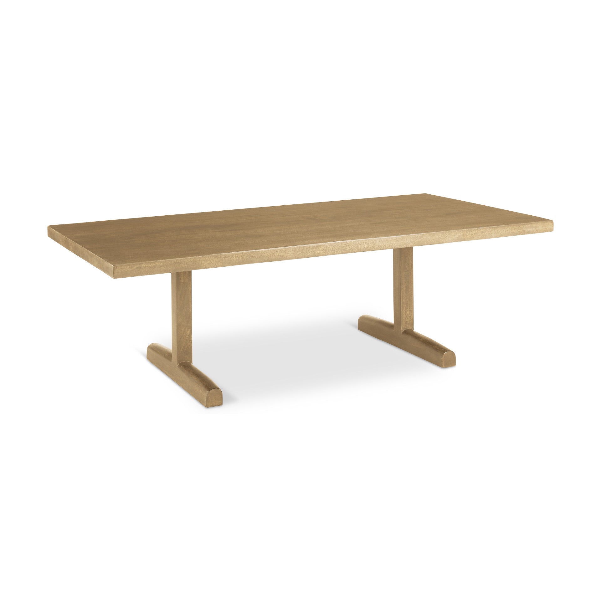 Natural Solid Wood Double Pedestal Coffee Table image 7