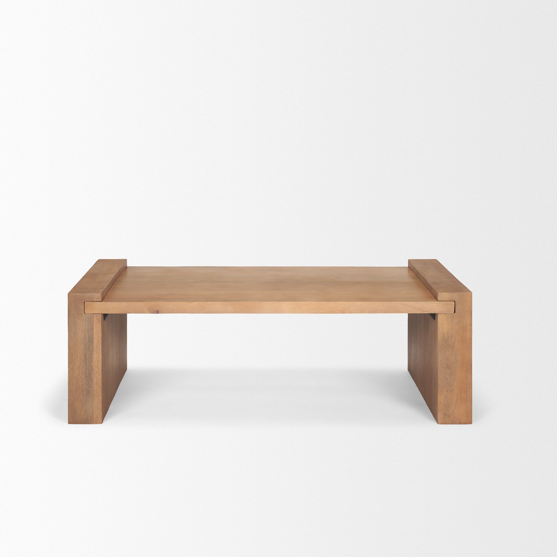 Natural Solid Wood Sled Coffee Table image 2