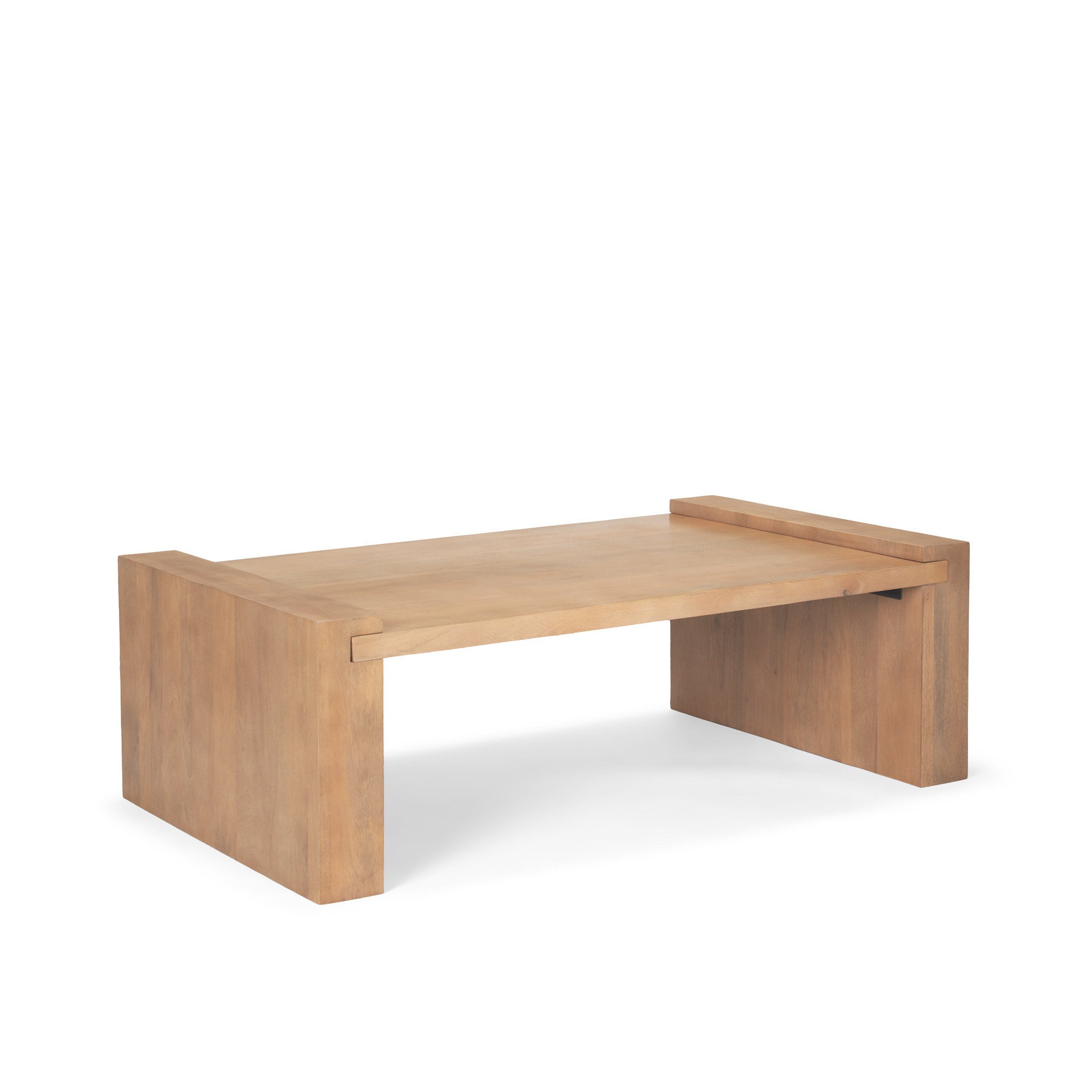 Natural Solid Wood Sled Coffee Table image 8