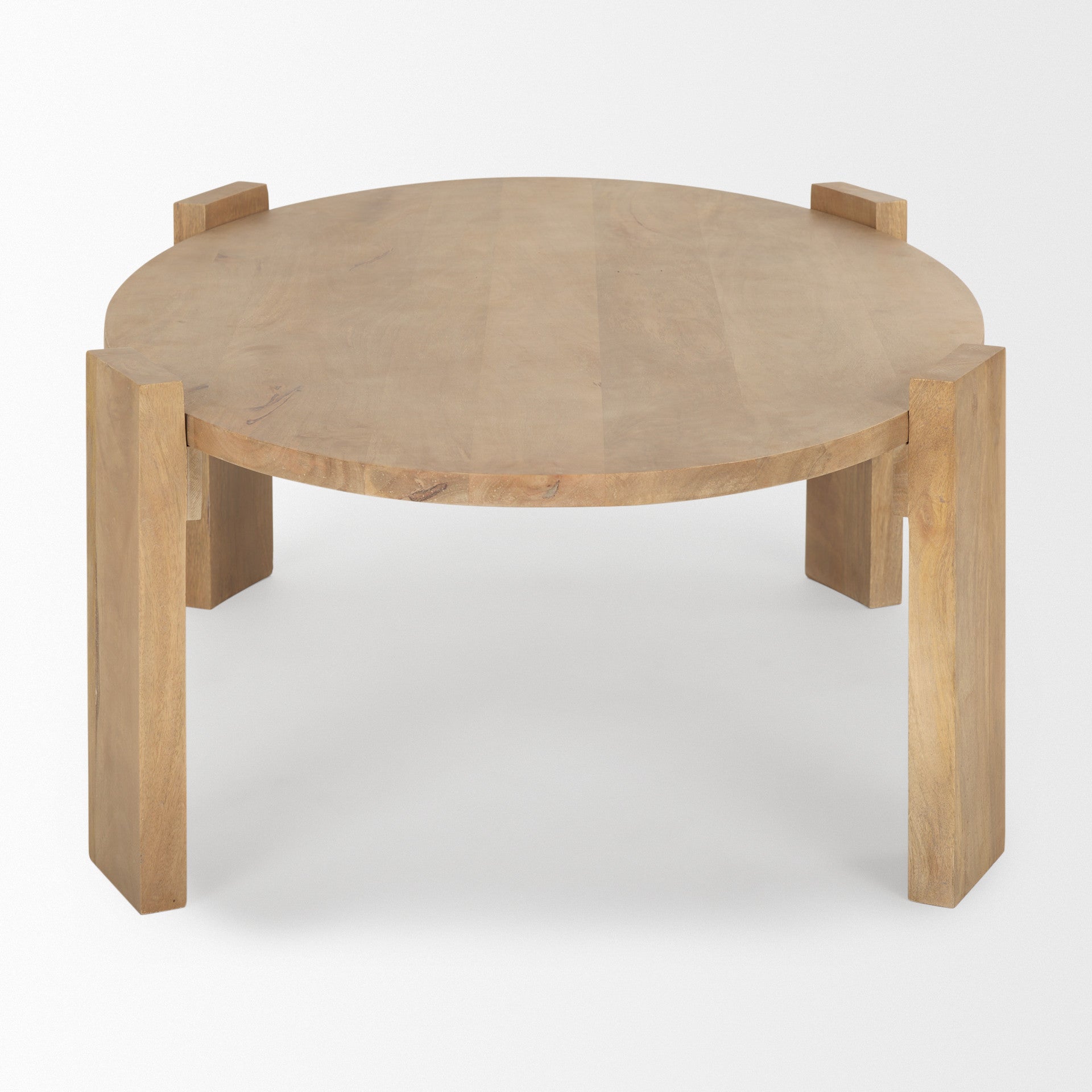 Natural Solid Wood Oval Coffee Table image 4