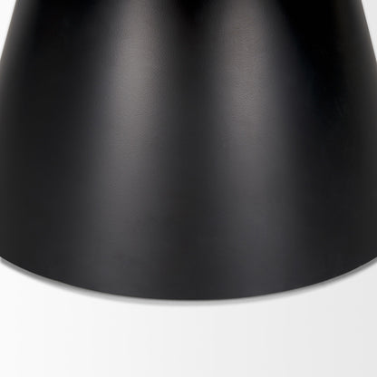 Brown & Black Solid Wood & Iron Round Pedestal Coffee Table image 6