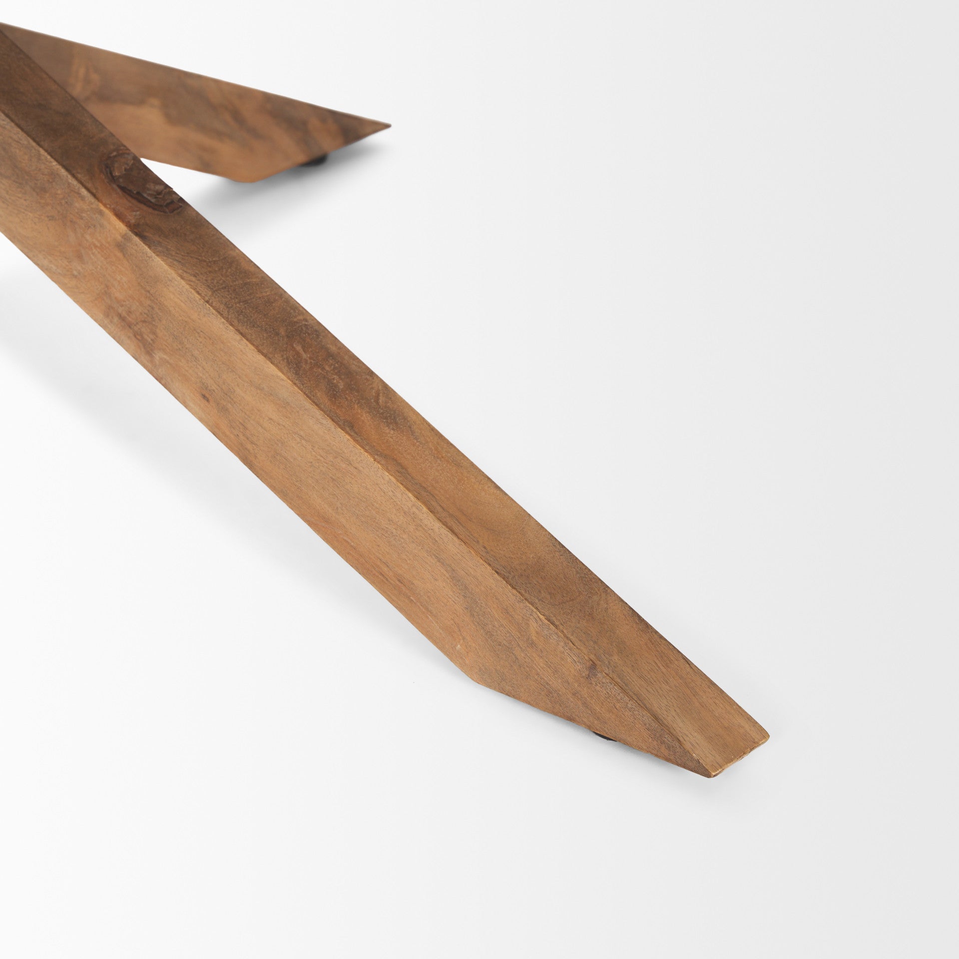 Natural Solid Wood Round Cross Legs Coffee Table image 5