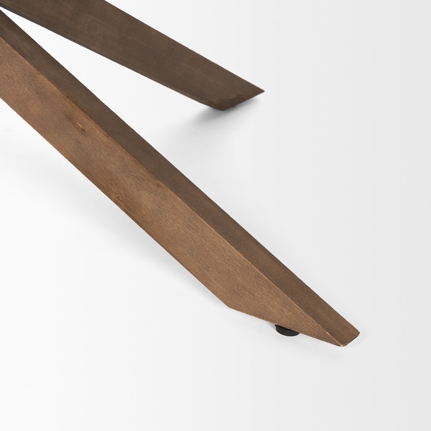 Brown Solid Wood Round Cross Legs Coffee Table image 5