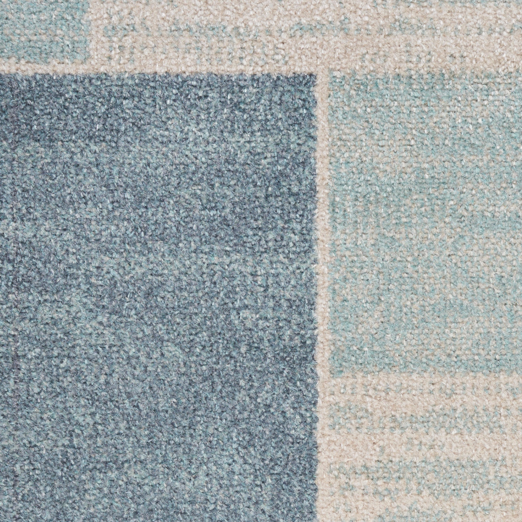 Nourison Astra Blue & Ivory Pet Friendly Machine Washable Rug - Swatch