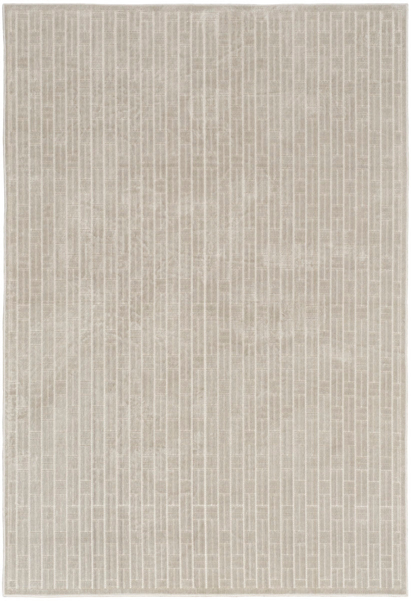 Nourison Charm Silver & Ivory Pet Friendly Machine Washable Rug - 5' x 7'