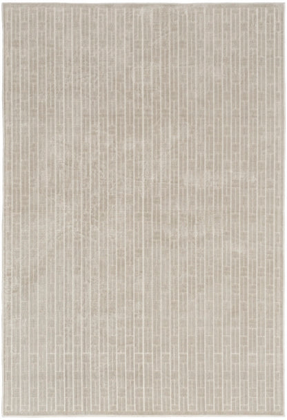 Nourison Charm Silver & Ivory Pet Friendly Machine Washable Rug - 5' x 7'