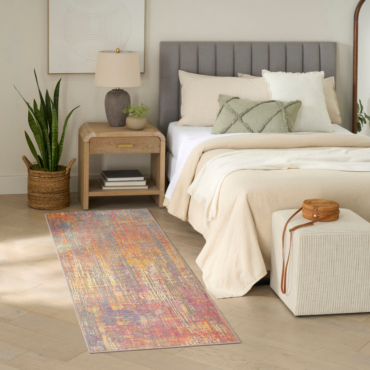 Nourison Botanical Multicolor Machine Washable Rug - Room Scene