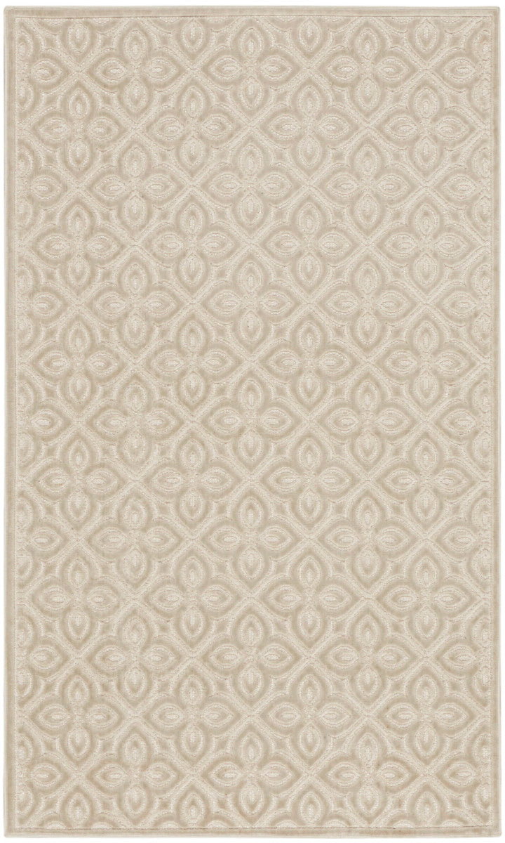 Nourison Charm Silver & Ivory Pet Friendly Machine Washable Rug - 3' x 5'