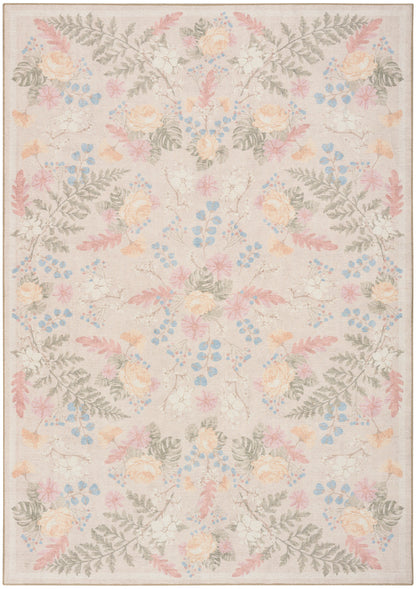 Nourison Botanical Beige & Multicolor Machine Washable Rug - Main