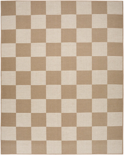 Nourison Modern Jute Natural & Ivory Machine Washable Rug - 5'3" x 7'3"