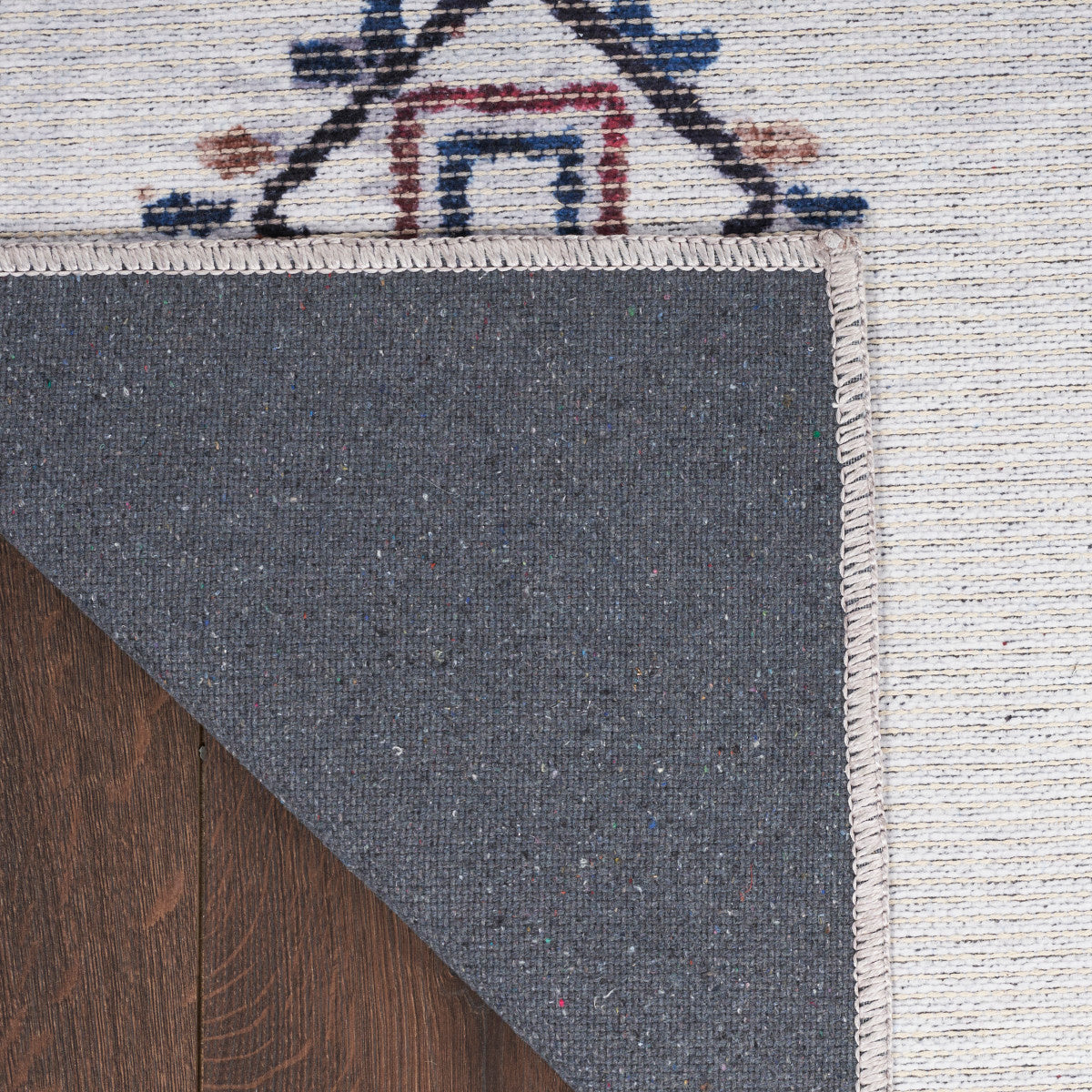 Nourison New Concept Ivory & Multicolor Machine Washable Rug - Corner