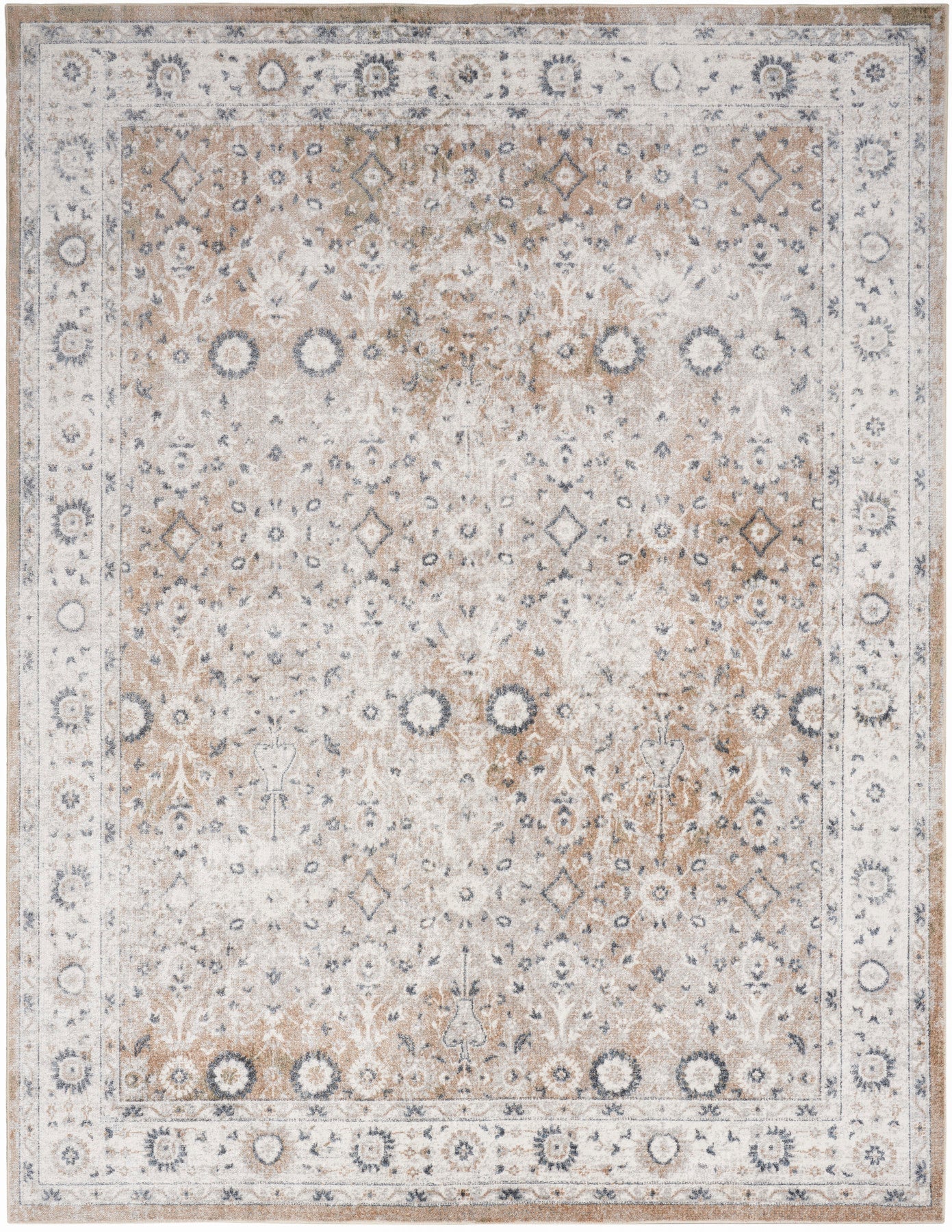 Nourison Astra Silver & Taupe Pet Friendly Machine Washable Rug - Main