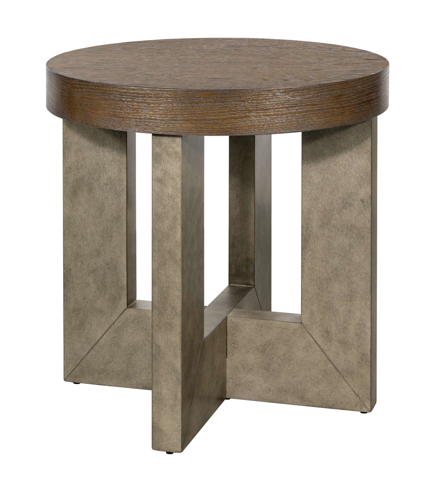 Nova 24" End Table in Charcoal Finish with Faux Metal Finished legs - Angle