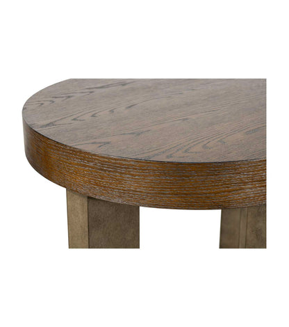 Nova 24" End Table in Charcoal Finish with Faux Metal Finished legs - Detail