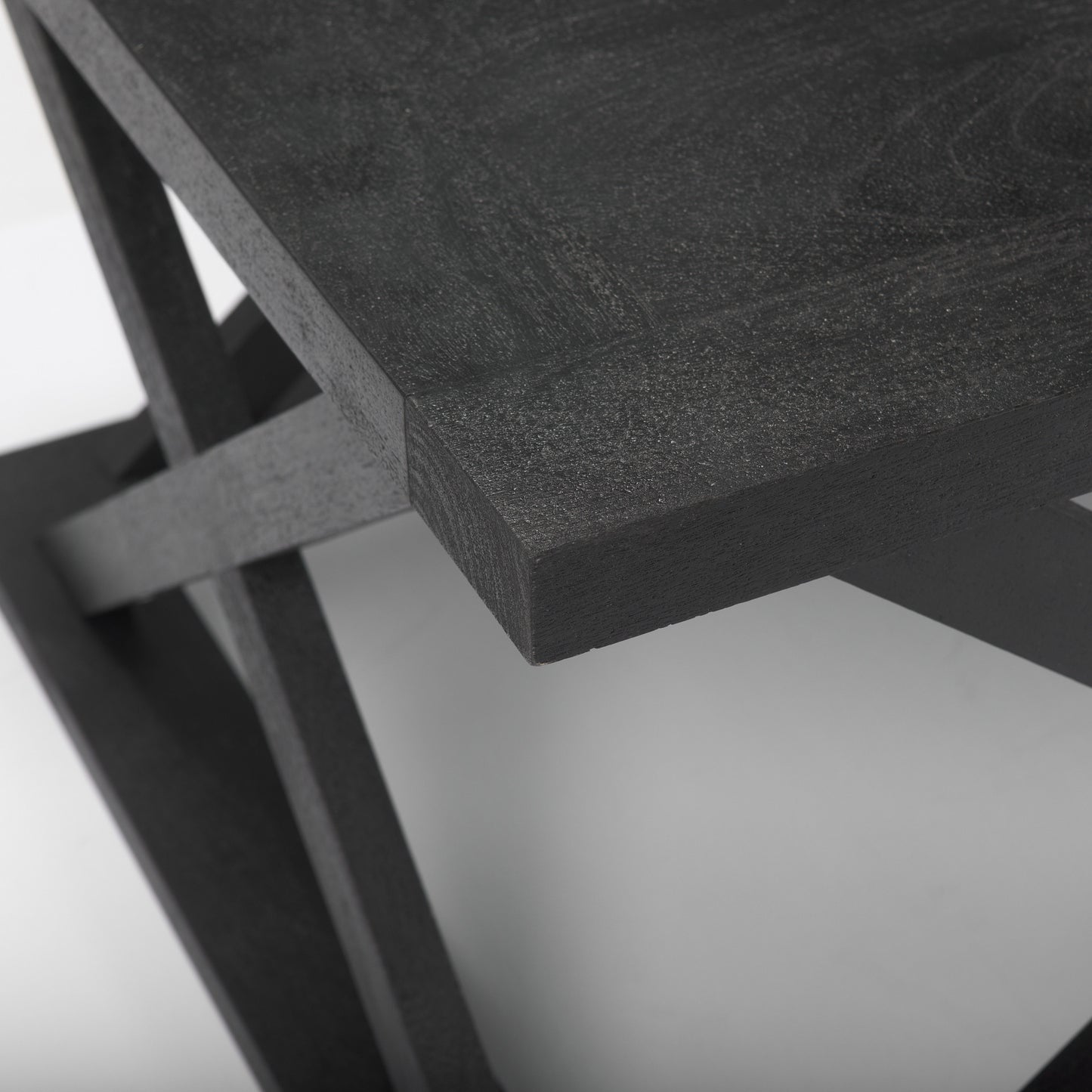 Black Solid Wood Geo Frame Coffee Table image 9